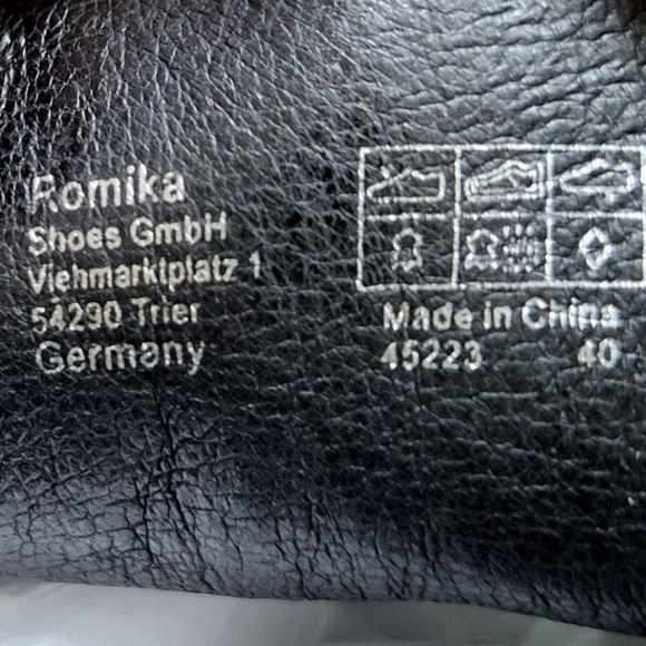 Romika Women's Banja 23 Leather Ankle Boot Black  Comfy Arch Work 40 EU 9.5 US - Picture 9 of 9